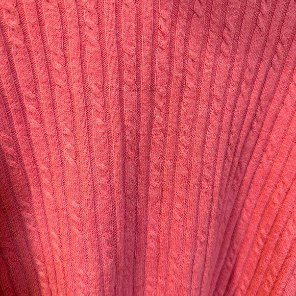 Talbots Pink Ribbed Turtleneck Women's sweater-Size Large - Picture 2 of 5